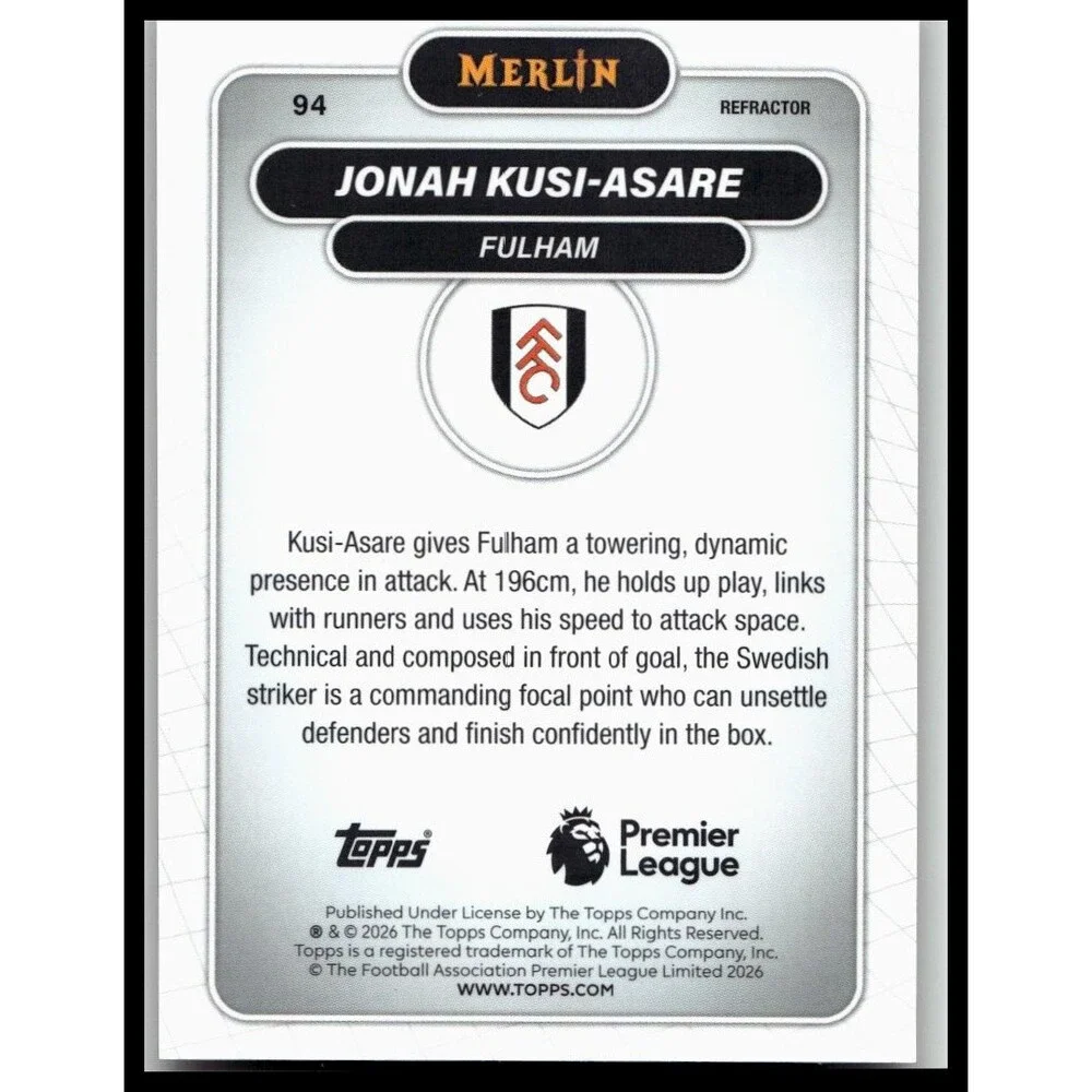 2026 Merlin Premier League #94 Jonah Kusi-Asare Refractor